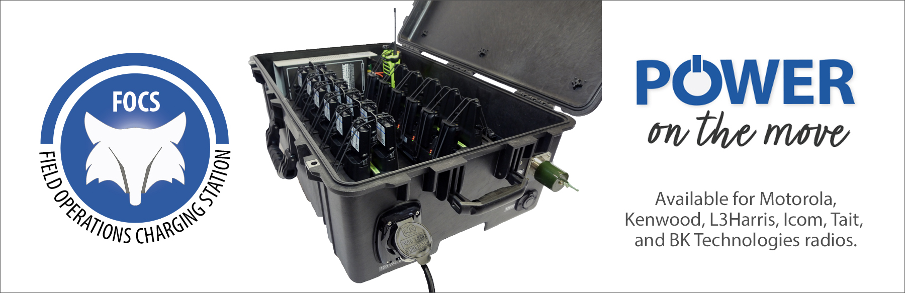 Pelican charging case for two-way radios