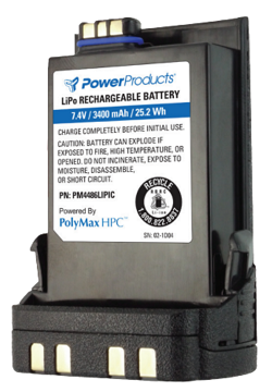 BATTERY FOR MOTOROLA APX6000 - 7.4V / 3400 mAh / 25.2 Wh / LiPo